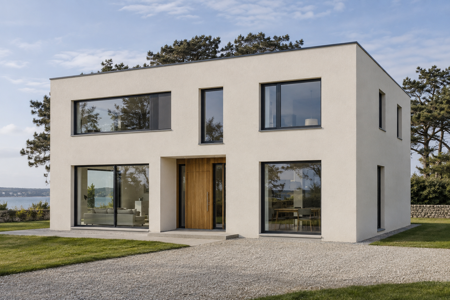 Maison contemporaine — image fictive générée par IA
